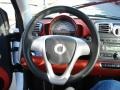 2008 Smart fortwo Design Red Interior Steering Wheel Photo