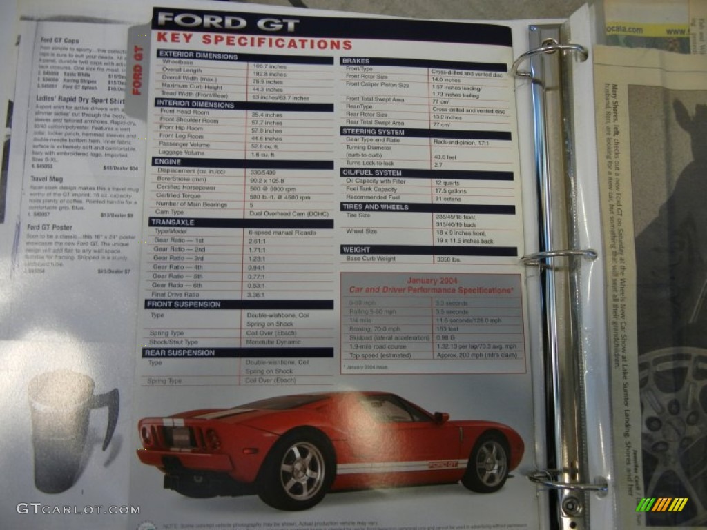 2005 Ford GT Standard GT Model Books/Manuals Photo #54970435