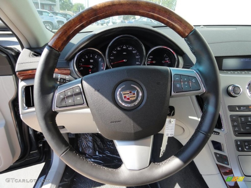 2012 Cadillac CTS 4 3.0 AWD Sedan Light Titanium/Ebony Steering Wheel Photo #54972460