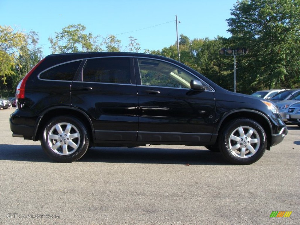 2008 CR-V EX 4WD - Nighthawk Black Pearl / Ivory photo #7