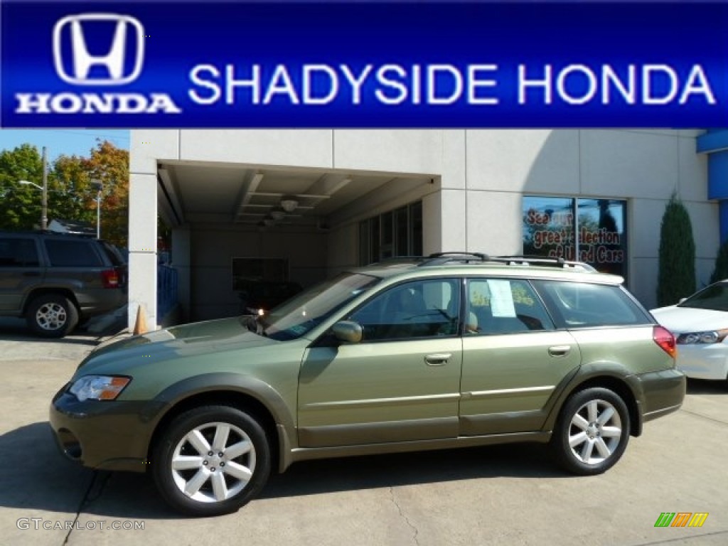 2006 Outback 2.5i Limited Wagon - Willow Green Opalescent / Taupe photo #1
