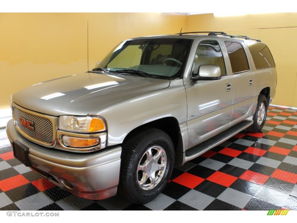 2002 Yukon XL Denali AWD - Pewter Metallic / Stone Gray photo #2