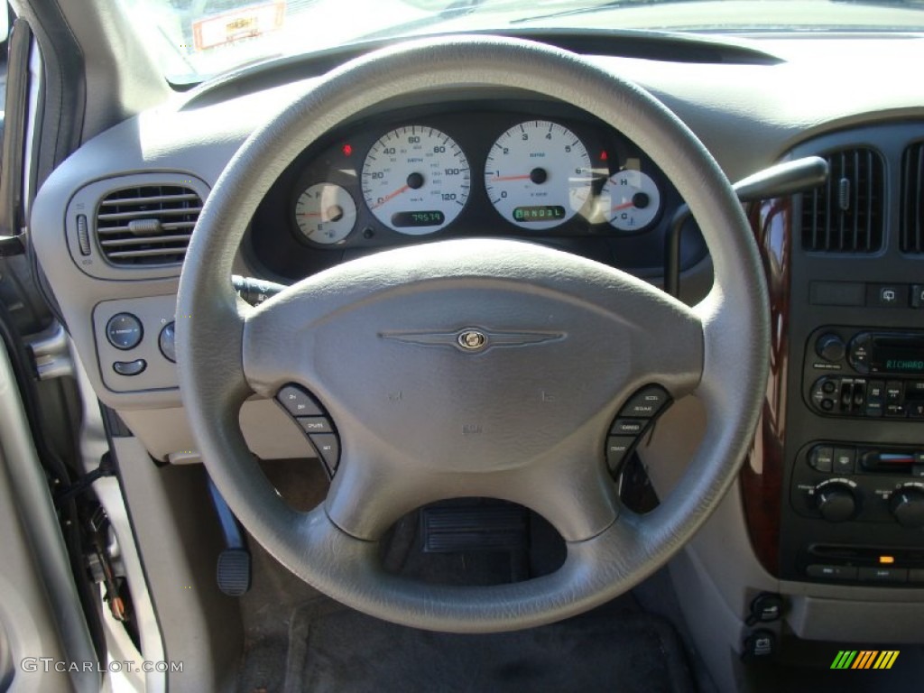 2003 Chrysler Town & Country LX Gray Steering Wheel Photo #54975893