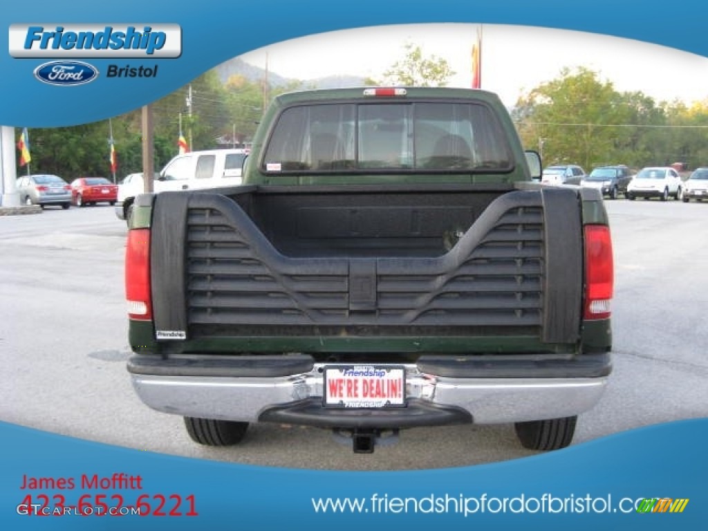 1999 F250 Super Duty XLT Extended Cab 4x4 - Dark Hunter Green Metallic / Medium Prairie Tan photo #7