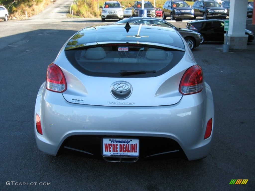 2012 Veloster  - Ironman Silver / Black photo #7