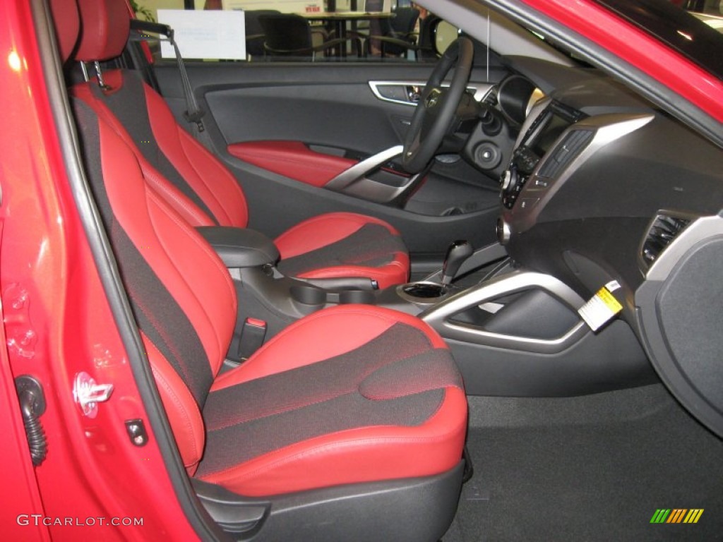 Black/Red Interior 2012 Hyundai Veloster Standard Veloster Model Photo #54979333