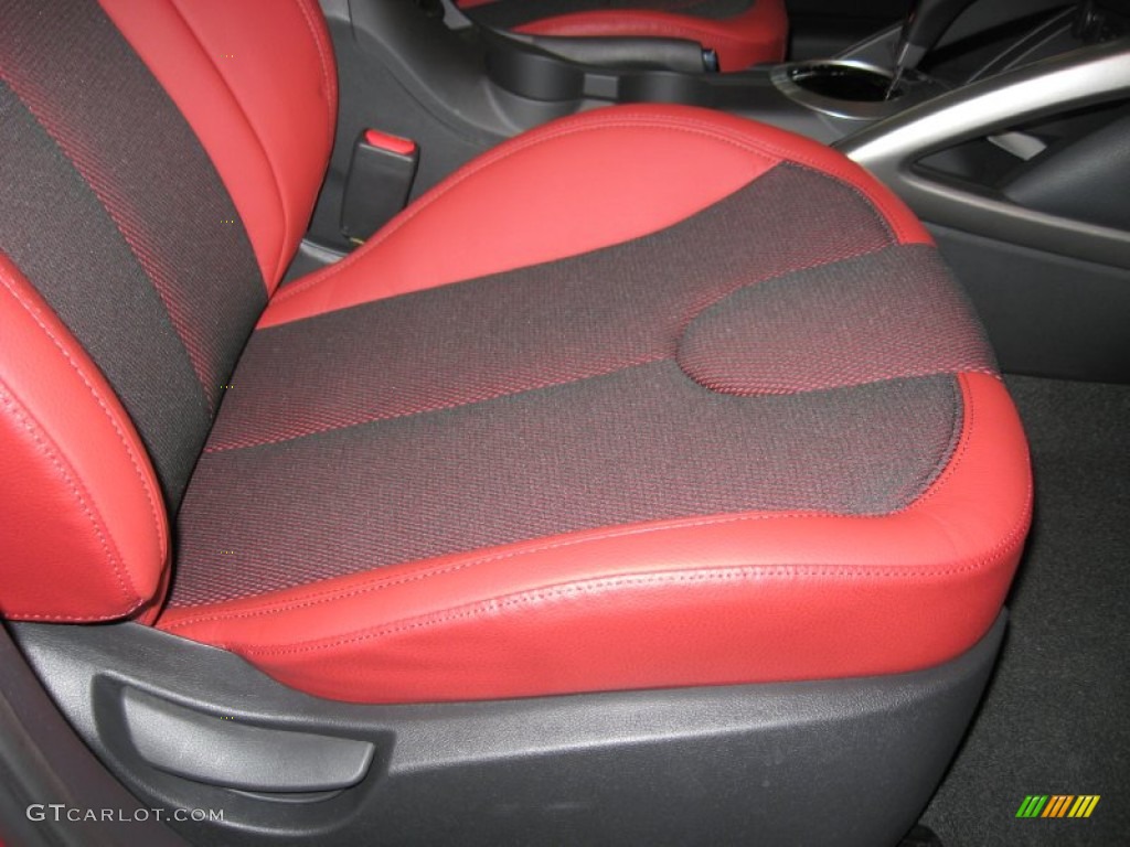 Black/Red Interior 2012 Hyundai Veloster Standard Veloster Model Photo #54979342