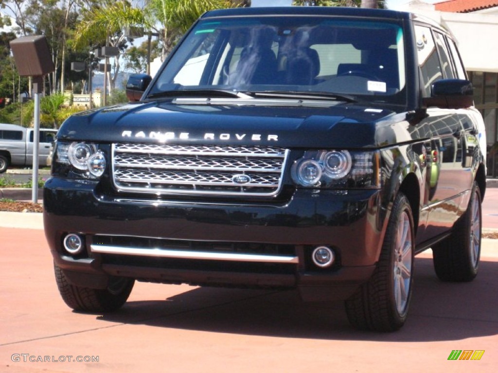 2012 Range Rover Supercharged - Santorini Black Metallic / Jet photo #1