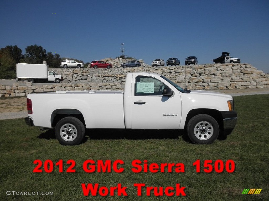 2012 Sierra 1500 Regular Cab - Summit White / Dark Titanium photo #1