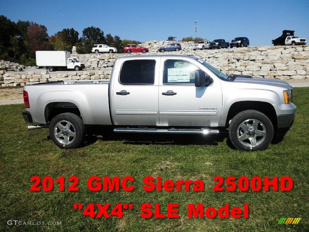 2012 Sierra 2500HD SLE Crew Cab 4x4 - Quicksilver Metallic / Ebony photo #1