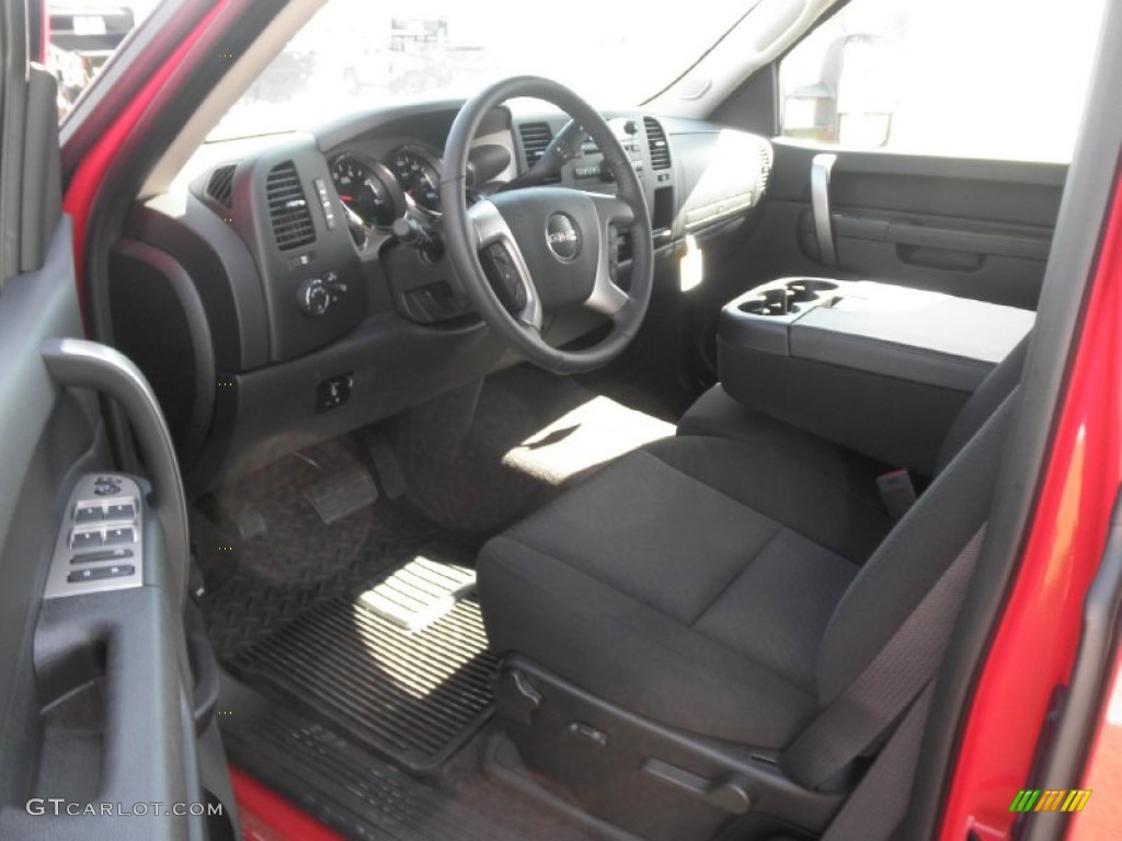 Ebony Interior 2012 GMC Sierra 2500HD SLE Extended Cab 4x4 Photo #54981151