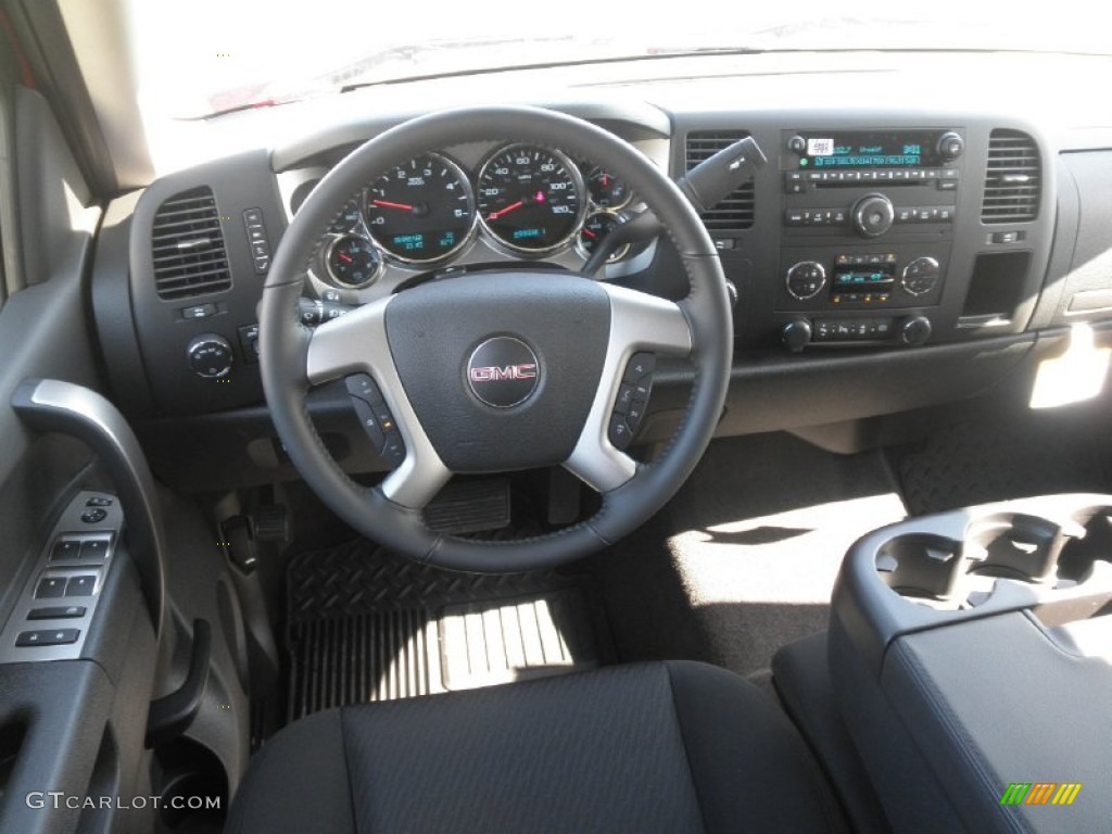 2012 GMC Sierra 2500HD SLE Extended Cab 4x4 Ebony Dashboard Photo #54981223