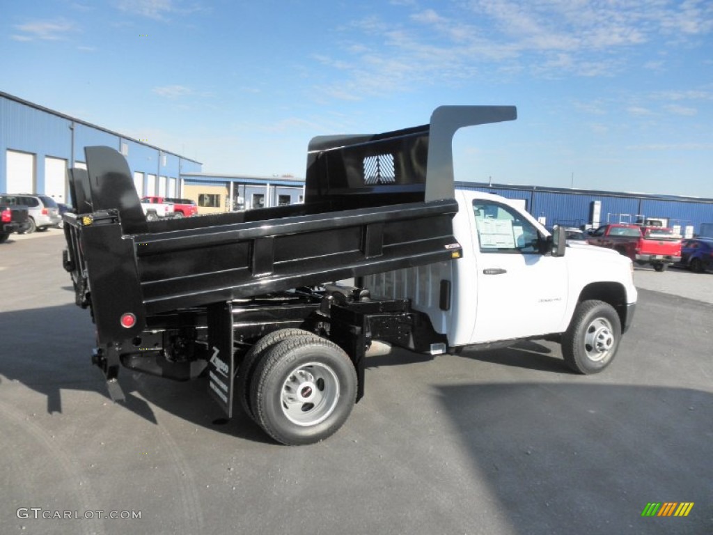 Summit White 2011 GMC Sierra 3500HD Work Truck Regular Cab Chassis Dump Truck Exterior Photo #54981475