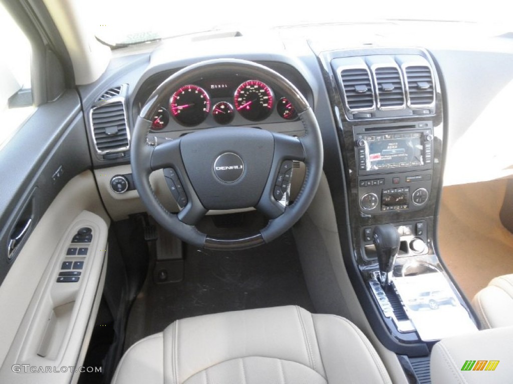 2012 GMC Acadia Denali AWD Cashmere Dashboard Photo #54981940