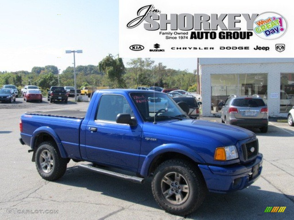 04 Sonic Blue Metallic Ford Ranger Edge Regular Cab 4x4 Gtcarlot Com Car Color Galleries