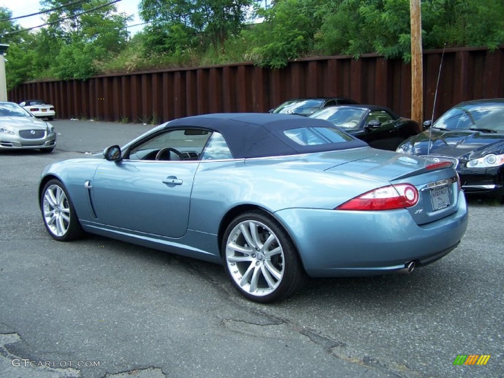 2007 XK XK8 Convertible - Frost Blue Metallic / Ivory/Slate photo #27