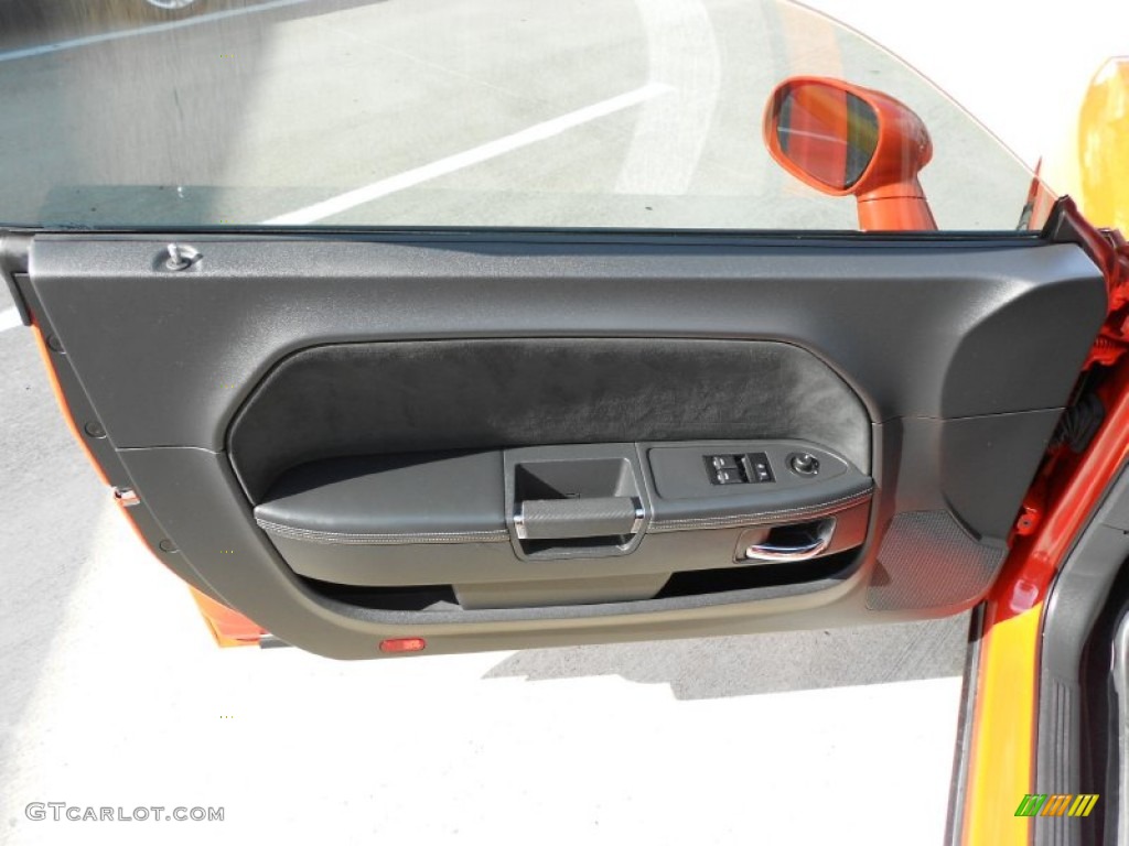 2010 Dodge Challenger SRT8 Dark Slate Gray Door Panel Photo #54983296