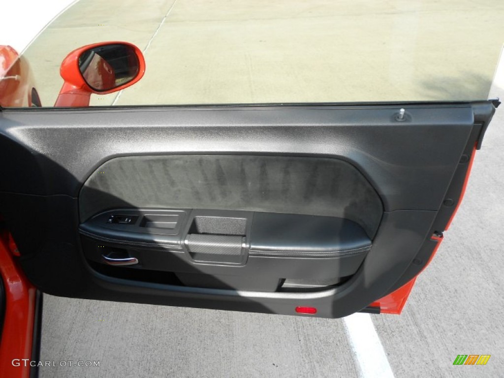 2010 Dodge Challenger SRT8 Dark Slate Gray Door Panel Photo #54983320
