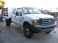 Oxford White 2001 Ford F450 Super Duty XL Crew Cab Stake Truck Exterior