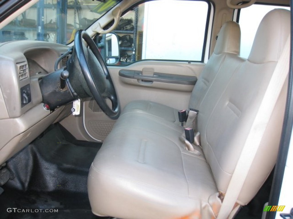 Medium Parchment Interior 2001 Ford F450 Super Duty XL Crew Cab Stake Truck Photo #54983455