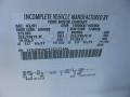 Z1: Oxford White 2001 Ford F450 Super Duty XL Crew Cab Stake Truck Color Code