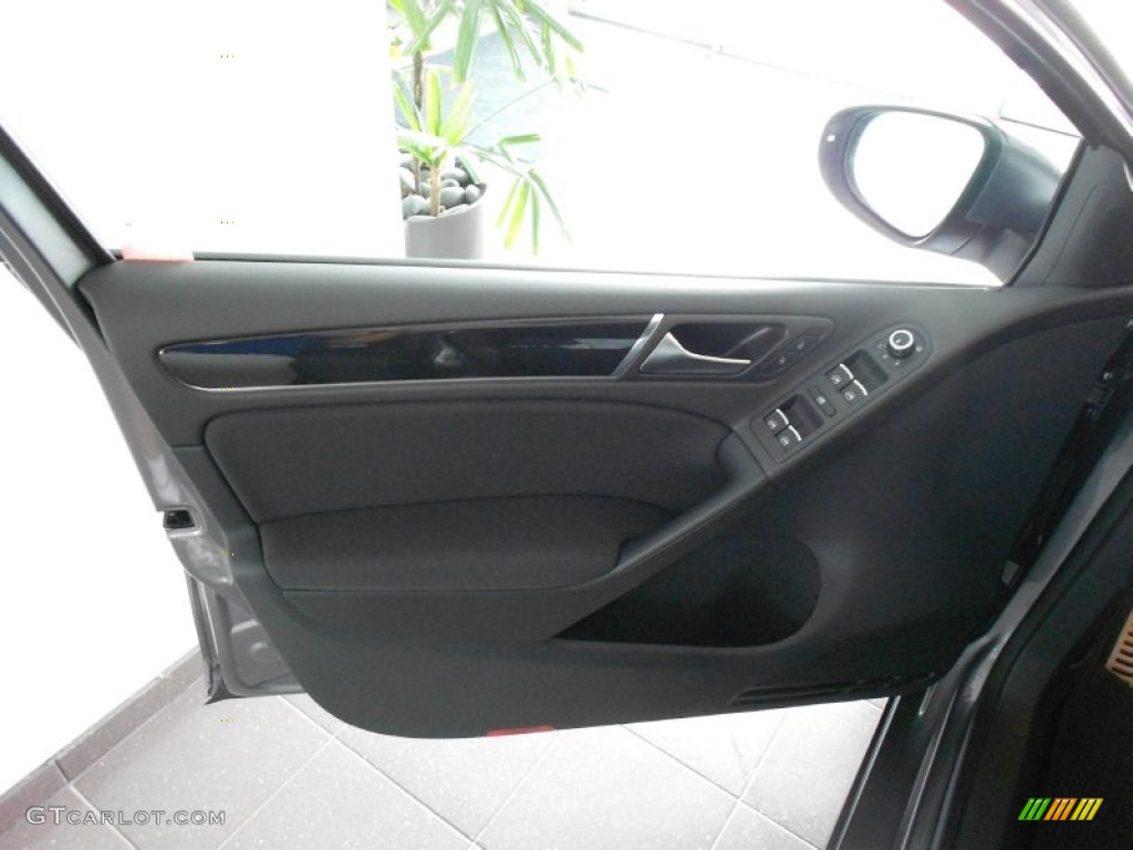 2012 Volkswagen GTI 4 Door Interlagos Plaid Cloth Door Panel Photo #54983743