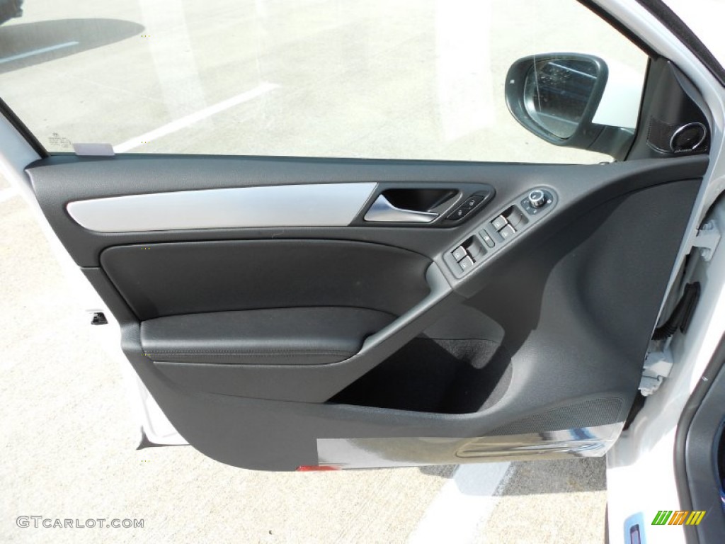2012 Volkswagen GTI 4 Door Titan Black Door Panel Photo #54983943