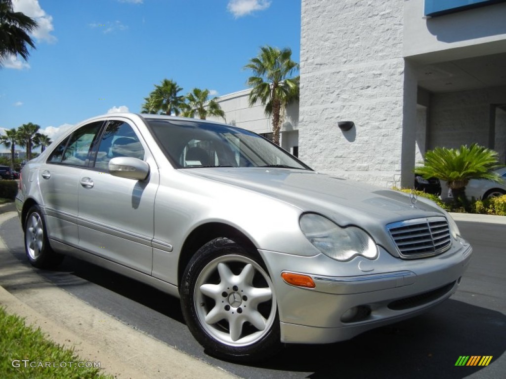Brilliant Silver Metallic 2003 Mercedes-Benz C 320 4Matic Sport Sedan Exterior Photo #54985246