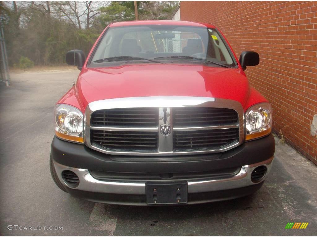 2006 Ram 1500 ST Quad Cab - Flame Red / Khaki Beige photo #10