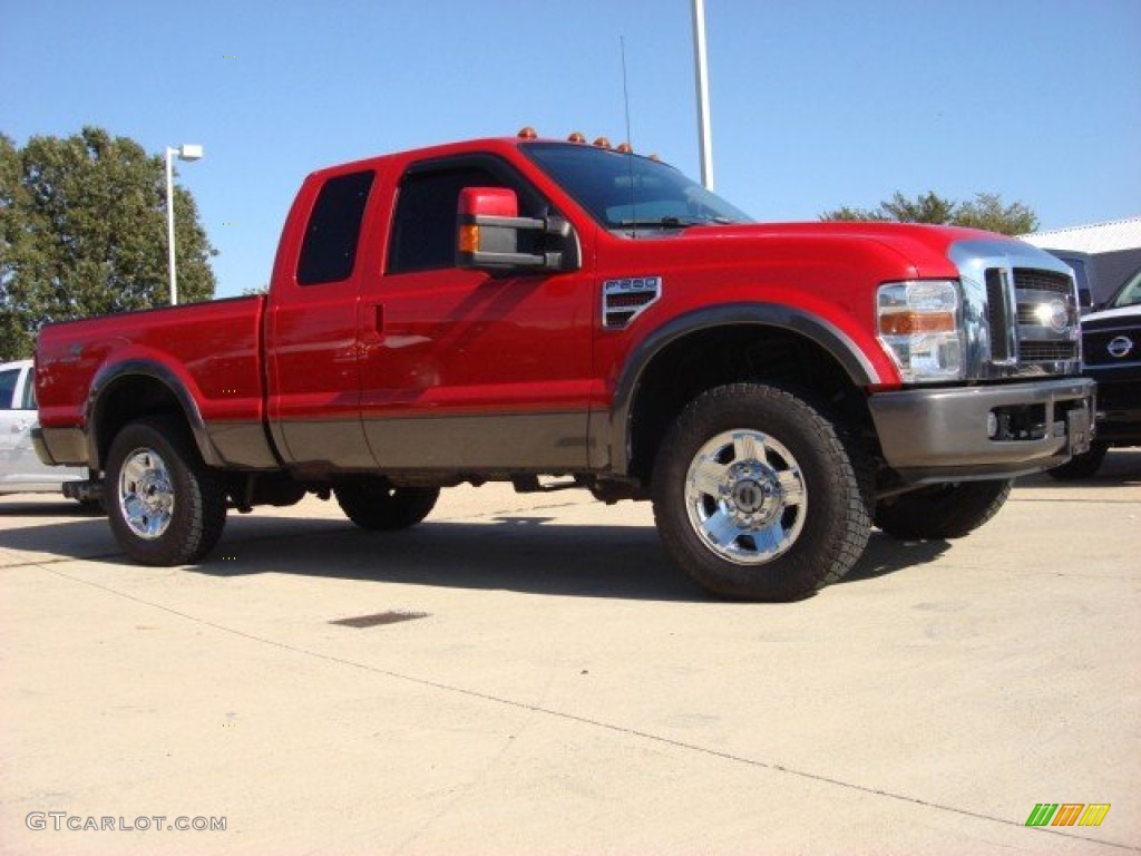 Red 2008 Ford F250 Super Duty FX4 SuperCab 4x4 Exterior Photo #54985405