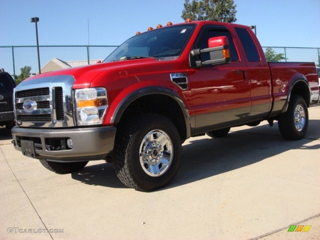 Red 2008 Ford F250 Super Duty FX4 SuperCab 4x4 Exterior Photo #54985432