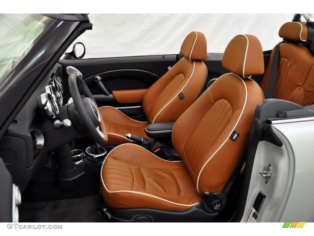 Malt Brown English Leather Interior 2008 Mini Cooper S Convertible Sidewalk Edition Photo #54986807