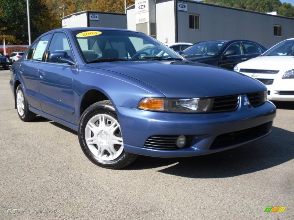 2003 Galant ES - Chrome Blue Pearl / Gray photo #1