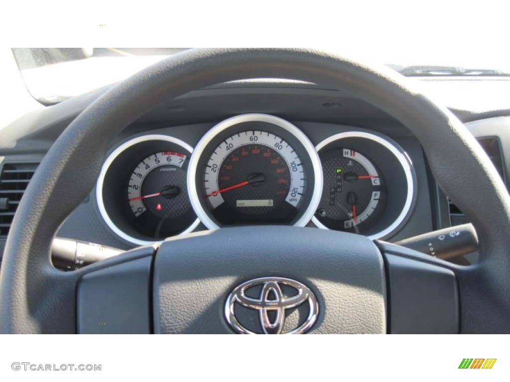 2012 Tacoma Regular Cab 4x4 - Super White / Graphite photo #21