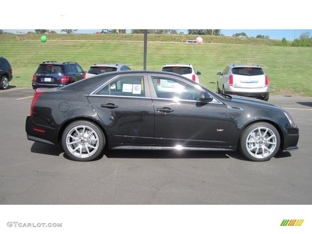 2012 CTS -V Sedan - Black Diamond Tricoat / Ebony/Ebony photo #6