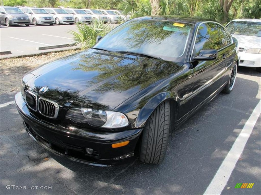 2003 3 Series 325i Coupe - Jet Black / Black photo #4