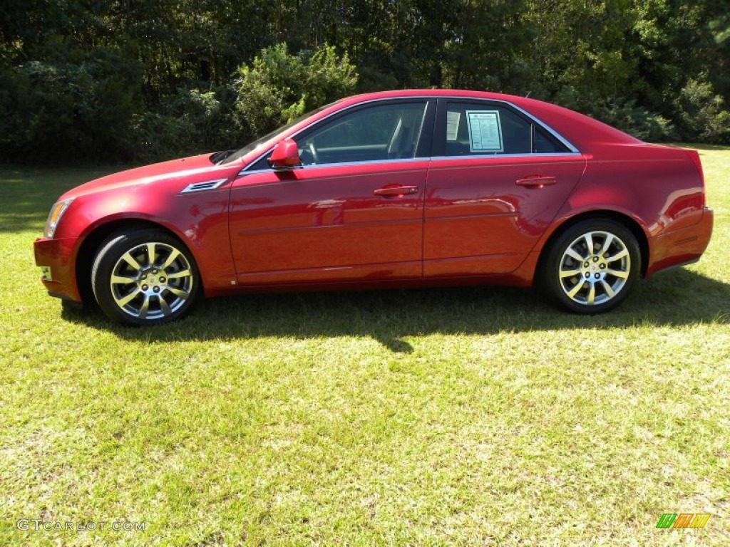 Crystal Red 2008 Cadillac CTS Sedan Exterior Photo #54989785