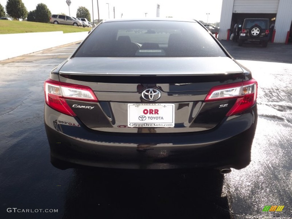 2012 Camry SE - Attitude Black Metallic / Black/Ash photo #6