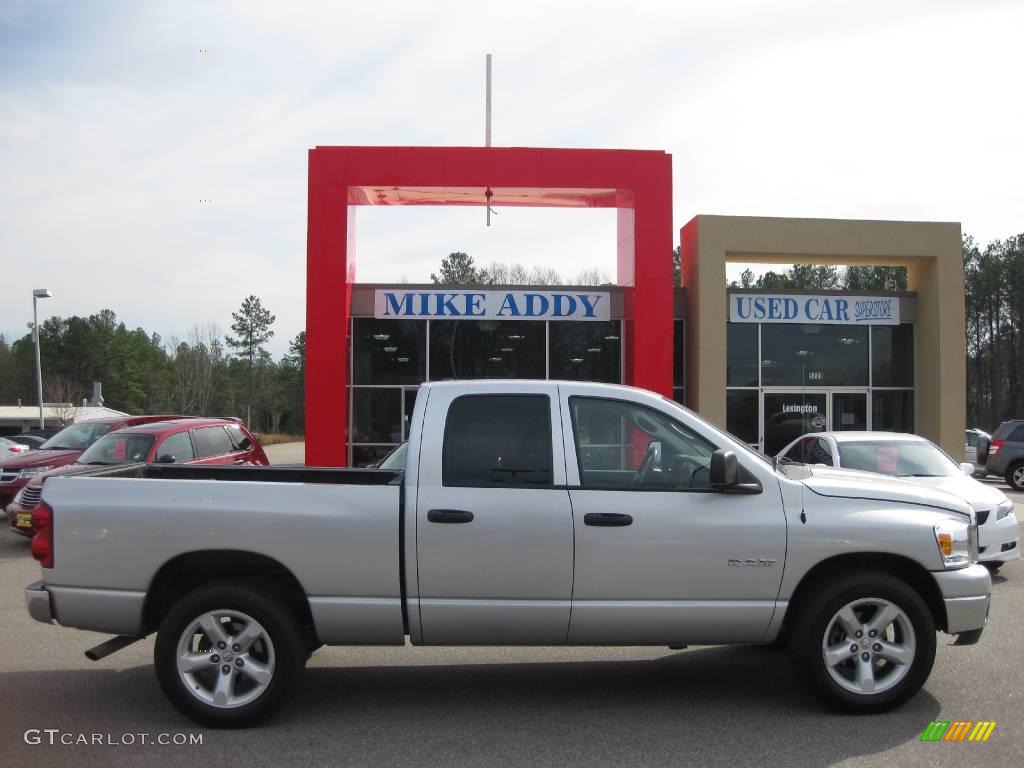 2008 Ram 1500 Big Horn Edition Quad Cab - Bright Silver Metallic / Medium Slate Gray photo #2