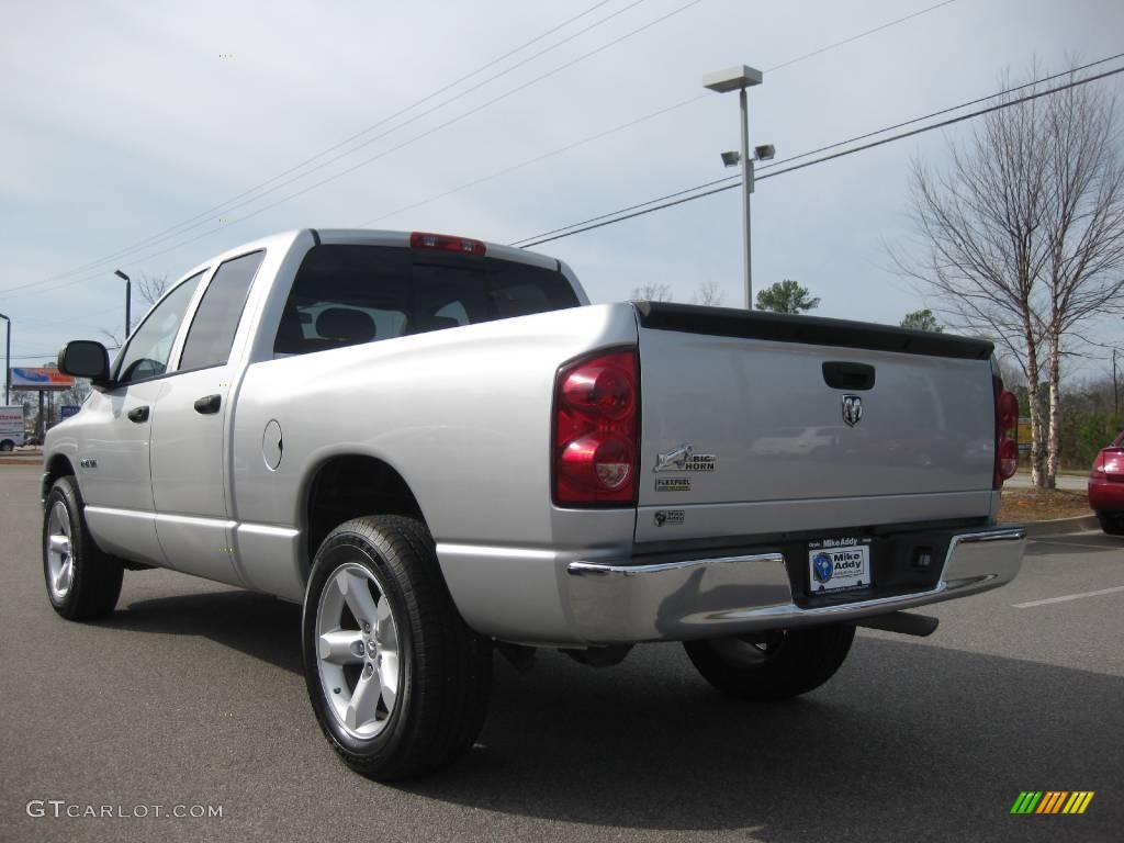 2008 Ram 1500 Big Horn Edition Quad Cab - Bright Silver Metallic / Medium Slate Gray photo #3