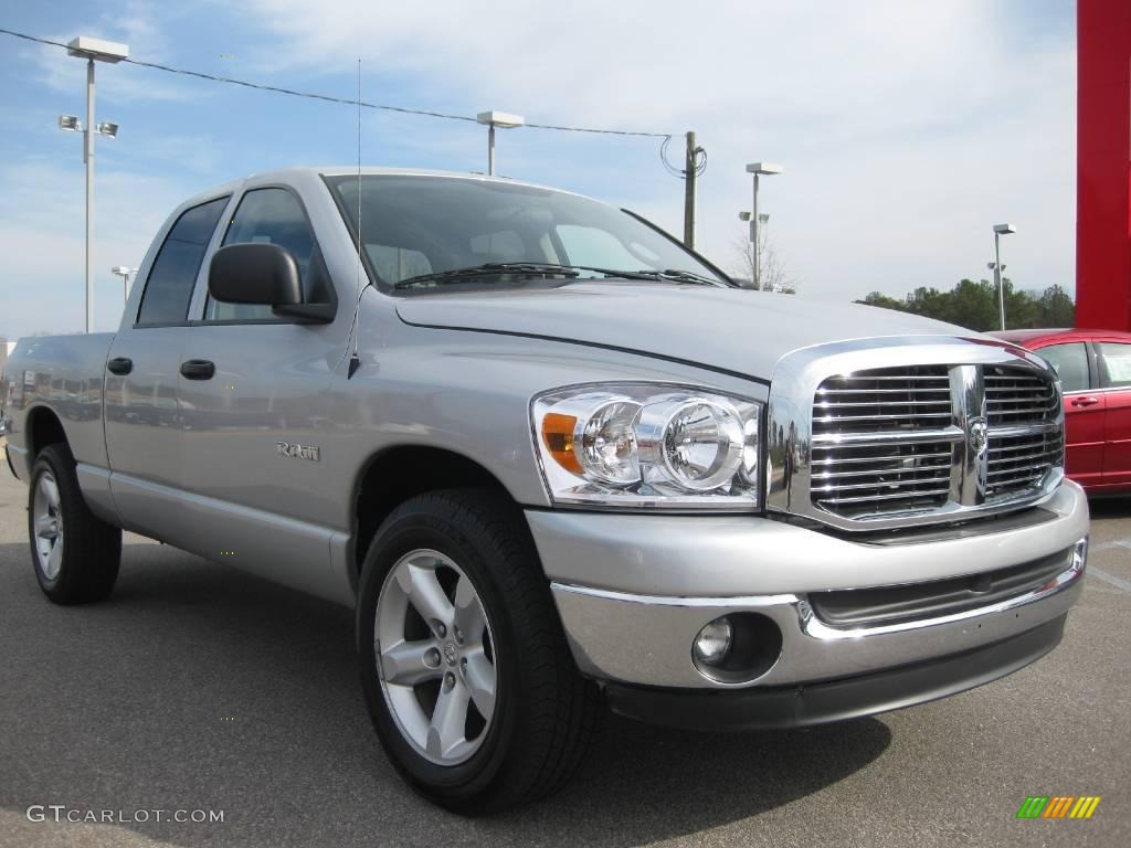 2008 Ram 1500 Big Horn Edition Quad Cab - Bright Silver Metallic / Medium Slate Gray photo #4