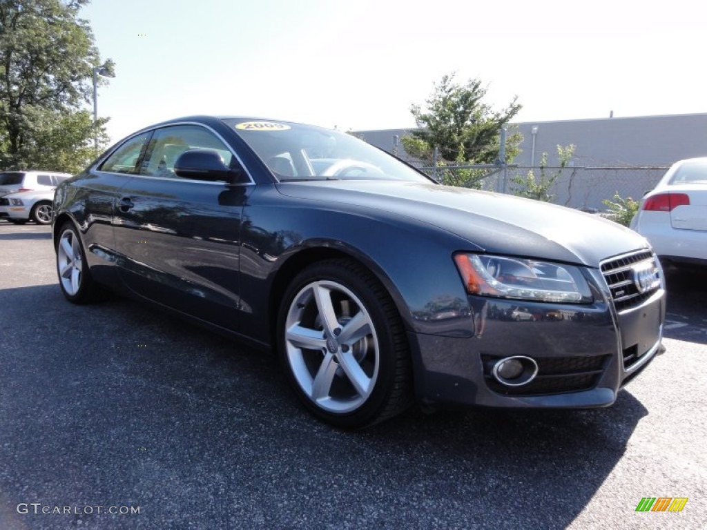 2009 A5 3.2 quattro Coupe - Meteor Grey Pearl / Pale Grey photo #5