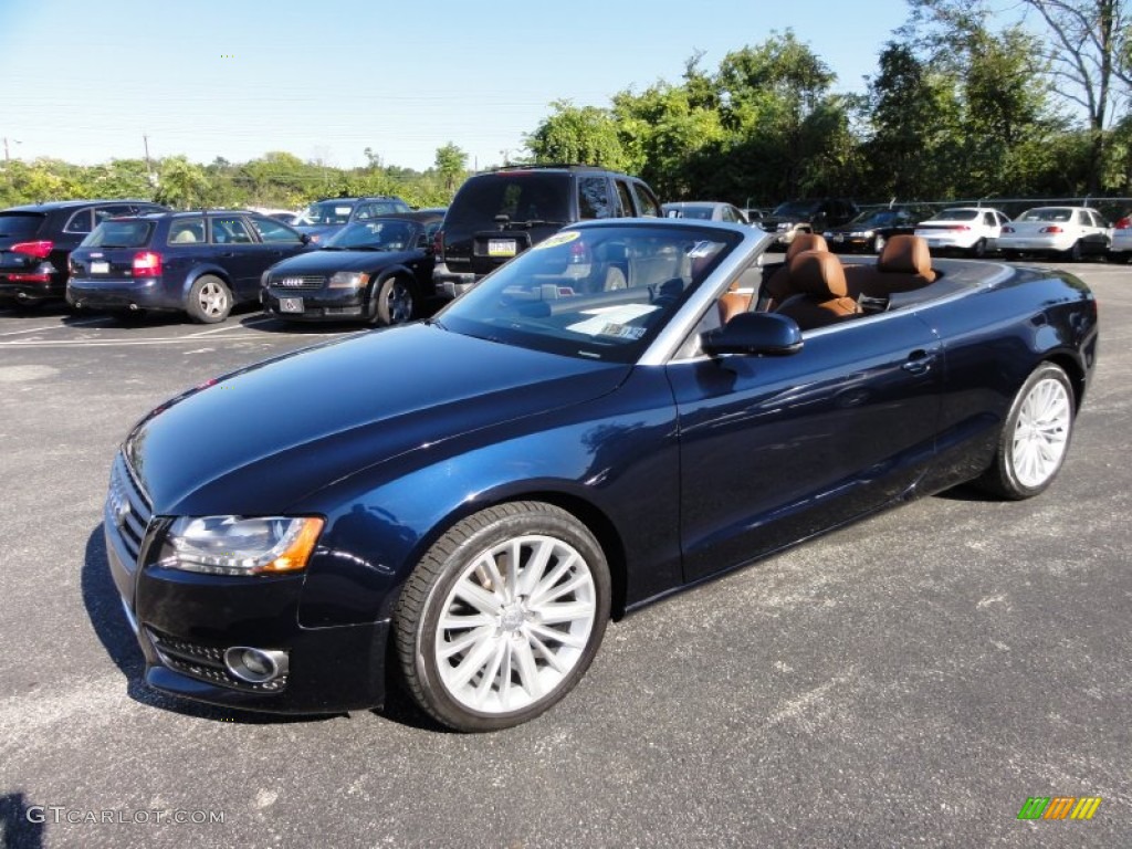Deep Sea Blue Pearl Effect 2010 Audi A5 2.0T quattro Cabriolet Exterior Photo #54992998