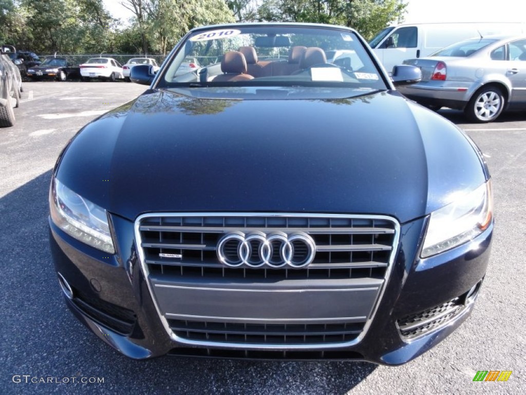 Deep Sea Blue Pearl Effect 2010 Audi A5 2.0T quattro Cabriolet Exterior Photo #54993007