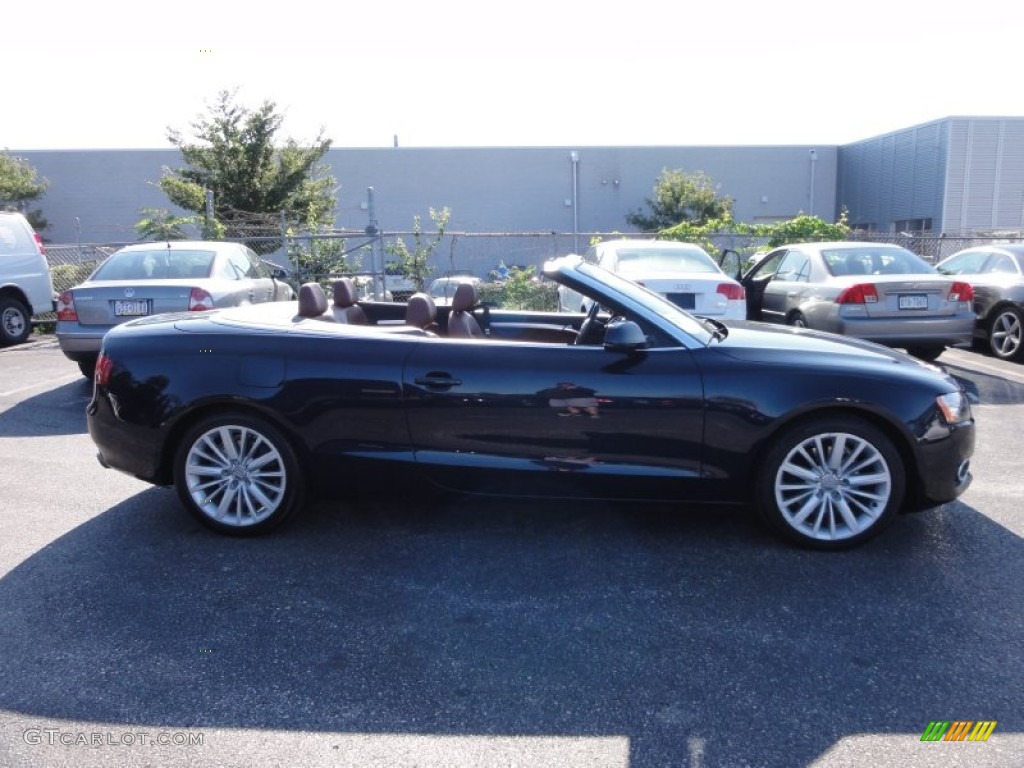 2010 A5 2.0T quattro Cabriolet - Deep Sea Blue Pearl Effect / Cinnamon Brown photo #7