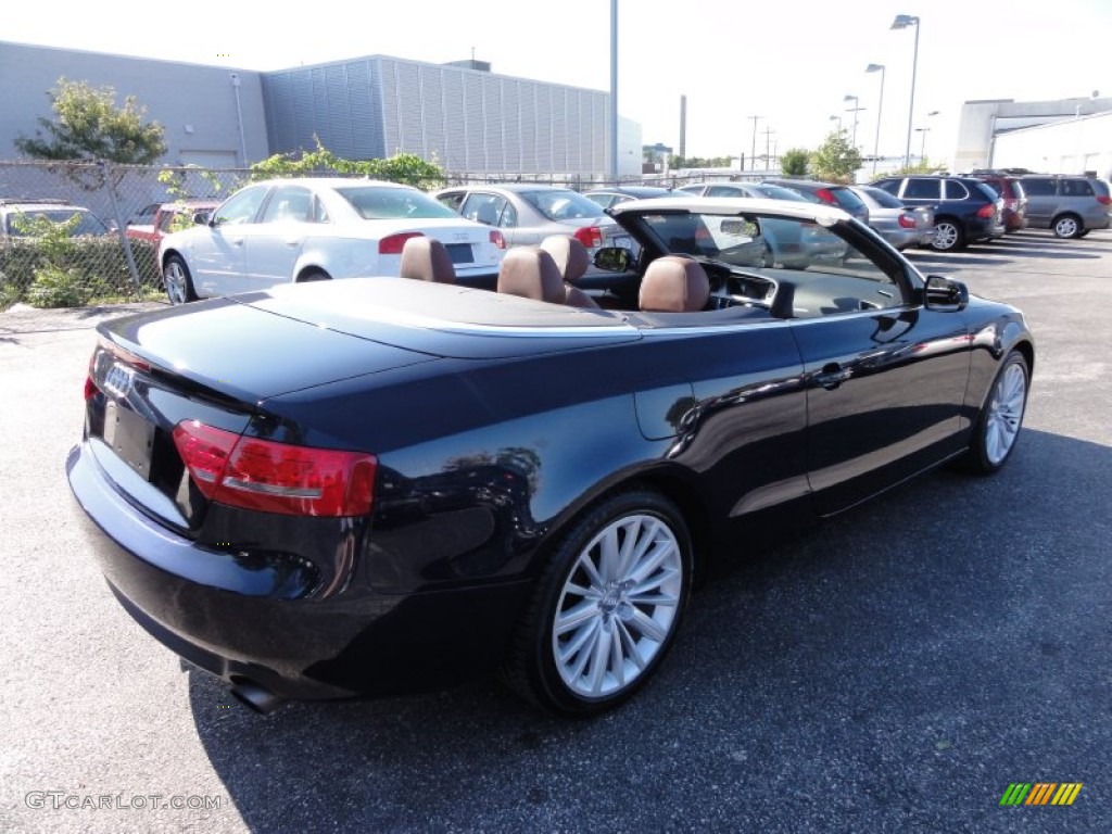 2010 A5 2.0T quattro Cabriolet - Deep Sea Blue Pearl Effect / Cinnamon Brown photo #8