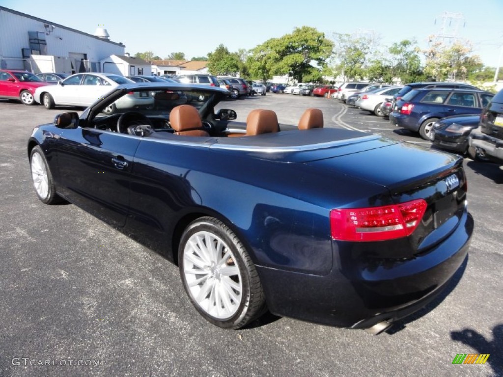 Deep Sea Blue Pearl Effect 2010 Audi A5 2.0T quattro Cabriolet Exterior Photo #54993070