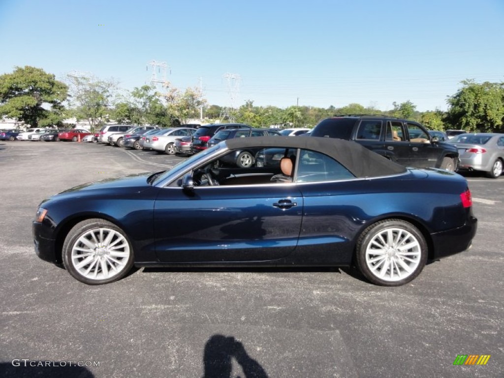 Deep Sea Blue Pearl Effect 2010 Audi A5 2.0T quattro Cabriolet Exterior Photo #54993340