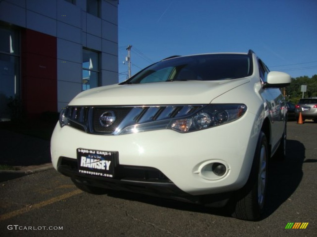 2009 Murano S AWD - Glacier Pearl / Beige photo #1