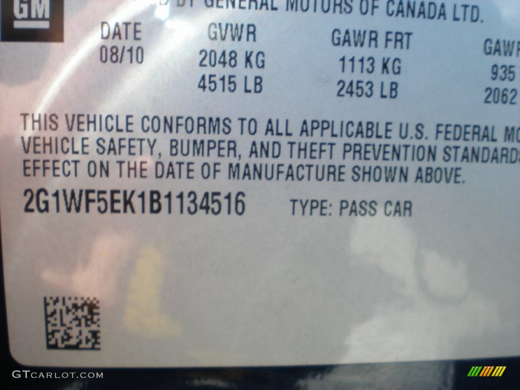 2011 Impala LS - Imperial Blue Metallic / Gray photo #14
